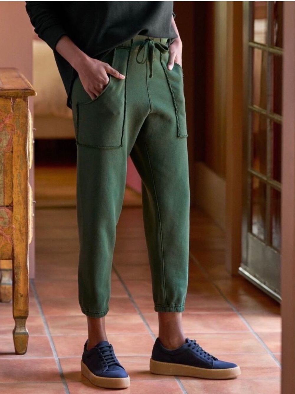 Frank & Eileen Eamon Jogger Sweatpant Green Triple Fleece XS Loungewear Cotton